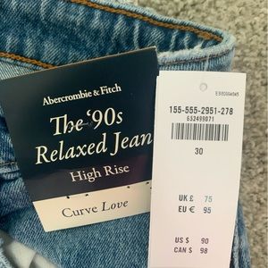 Abercrombie Jeans (Curve love 90’s straight high rise)